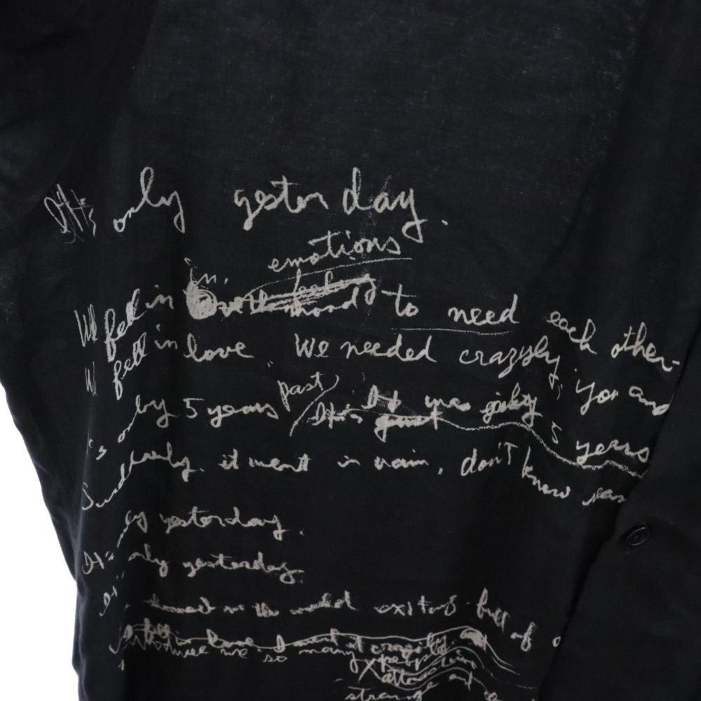 ヨウジヤマモト 】 19SS IT'S リリック プリント 長袖シャツブラウス