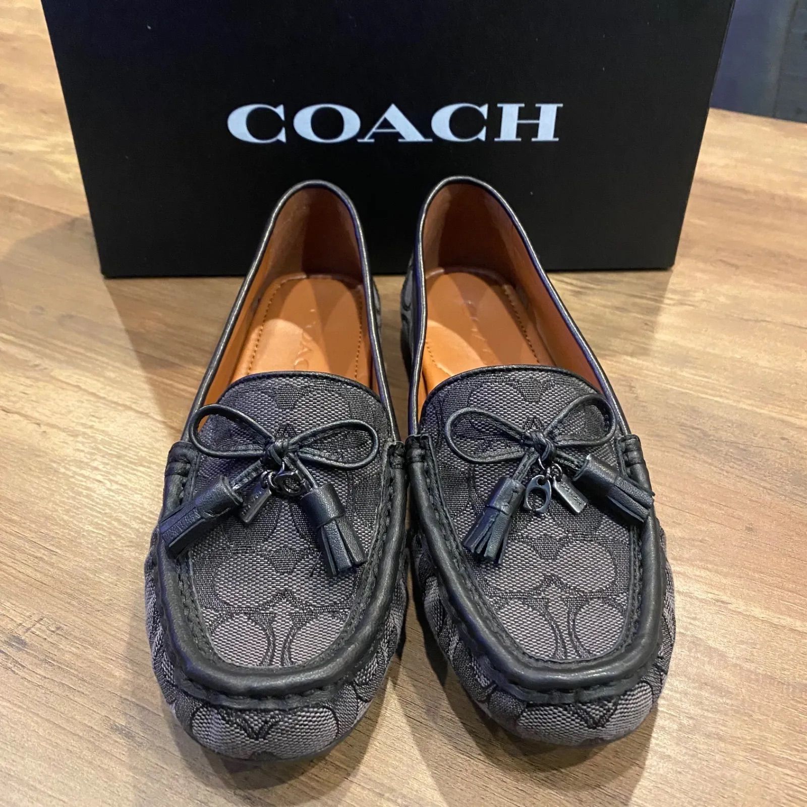 お値下げ COACH コーチ シューズ モイラ ローファー ブラック US 6C 