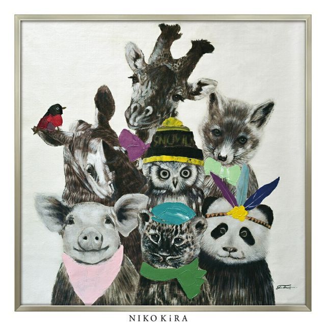 絵画 油彩画 額縁 ボード 動物 豹 虎豹 』油絵 絵画 アート | art_okaki