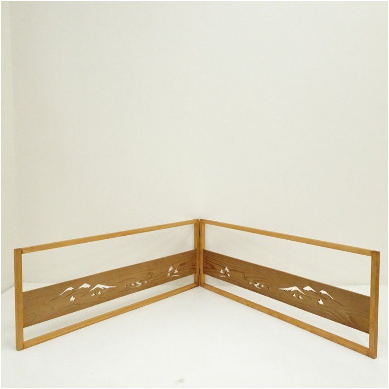 木地遠山透風炉先屏風 茶道具 おしゃれ パーテーション ついたて 和風 間仕切り 茶道 アンティーク インテリア レトロ