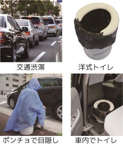 多機能防災缶簡易トイレゆうペール缶自動車セット