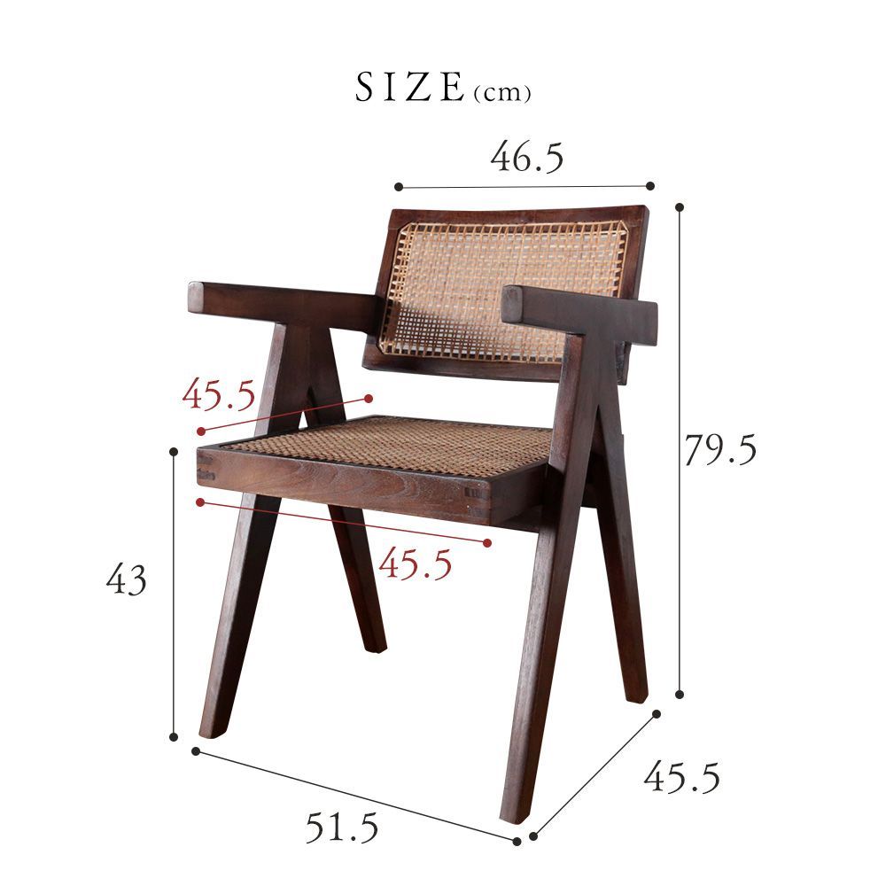 ピエールジャンヌレ オフィスチェア Pierre Jeanneret Vleg - メルカリ