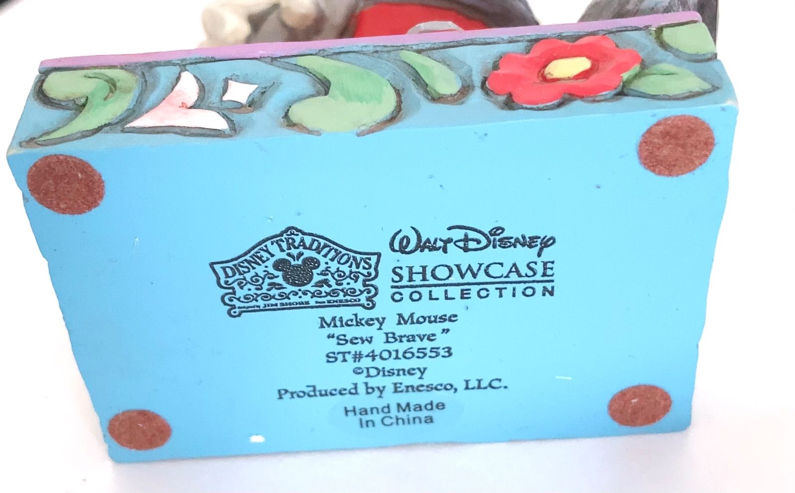 HK23 Disney traditions ディズニー ミッキー 置物 木彫り 希少