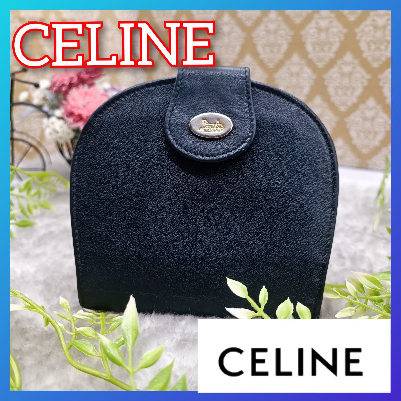 CELINE 】 セリーヌ 折財布 コンパクト財布 オールドセリーヌ