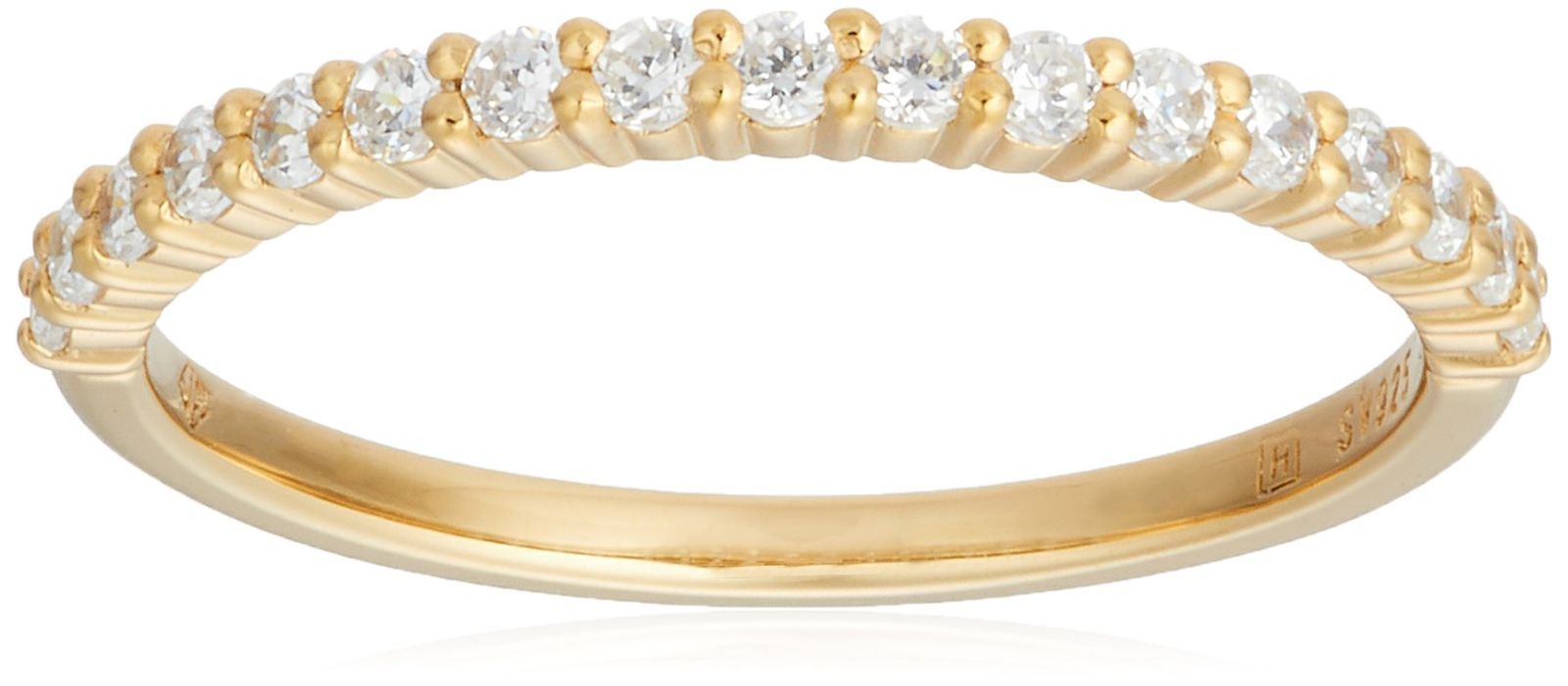 数量 ファイン キュービックジルコニア ハーフ VAヴァンドーム青山 エタニティ リング GS8R801909CZ 日本サイズ9号 ゴールド