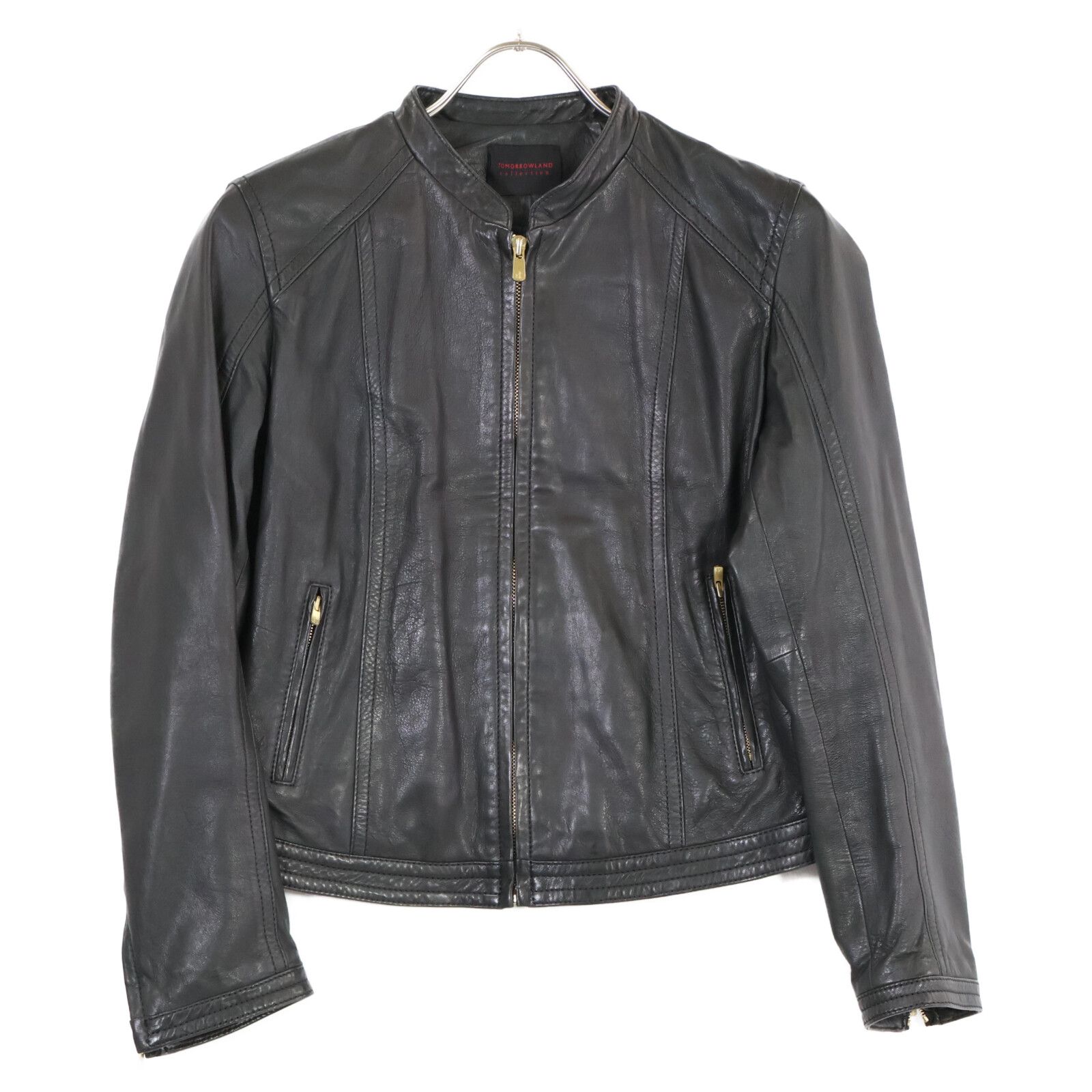 【美品】トゥモローランドコレクション　シングルライダース　ラムレザー item377139aa55f111eeb2fd0242ac