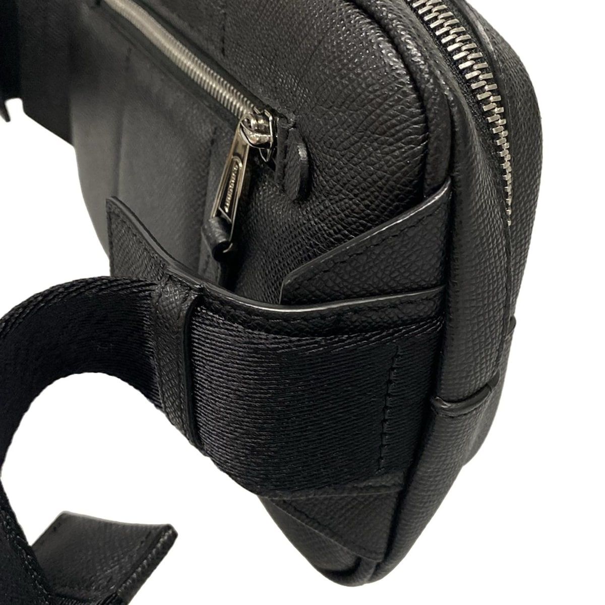 ウエストポーチ 黒×白×マルチ