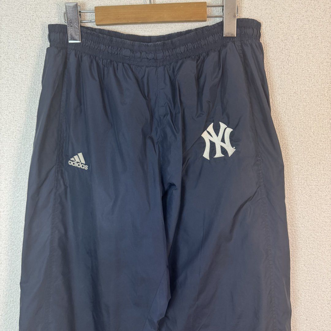 adidas アディダス ヤンキース NY ナイロンパンツ ネイビー Sサイズ メンズ 古着 スポーツMIX ストリート