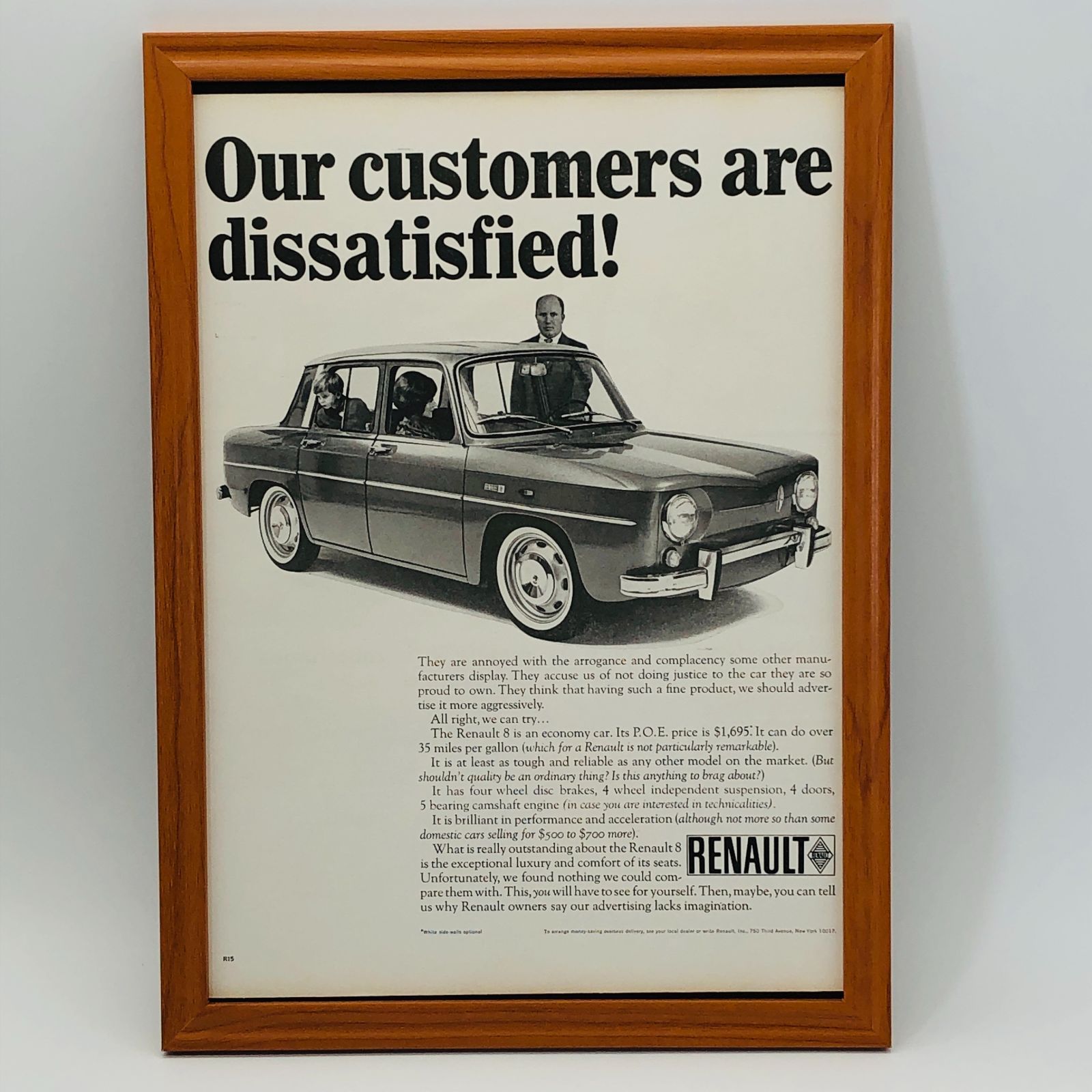 RENAULT 1950年代モデル ヴィンテージ広告 ビンテージ 広告 ポスター 『 ルノー 自動車 (Renault
