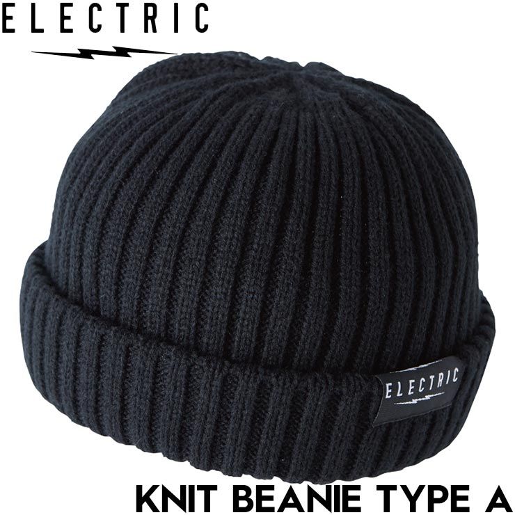 ニットキャップ カフビーニー ELECTRIC エレクトリック KNIT BEANIE TYPE A E24FC01 BLK 日本代理店正規品