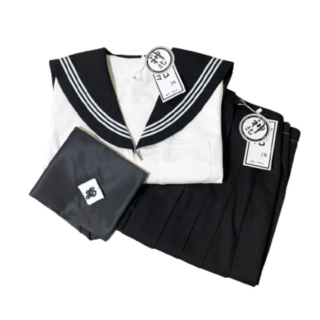 中学 高校 合服 セーラー服 長袖 上下セット 襟カバー 名古屋襟 スカーフ 中学 高校 合服 セーラー服 長袖 上下セット 襟カバー 名古屋襟