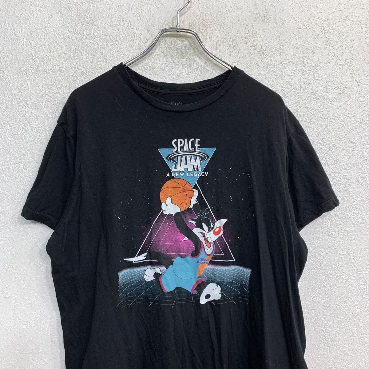 SPACE JAM 半袖 キャラクターTシャツ Lサイズ スペースジャム ブラック コットン 古着卸 アメリカ仕入 t2409-3277