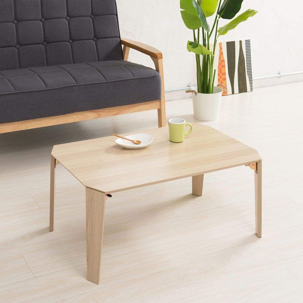 木製 NA 折り畳み 50cm ローテーブル x 折れ脚 ワイド 75cm 幅広 幅 センターテーブル カームテーブル 北欧 テーブル 完成品 折りたたみ 白 永井興産 CALM-75