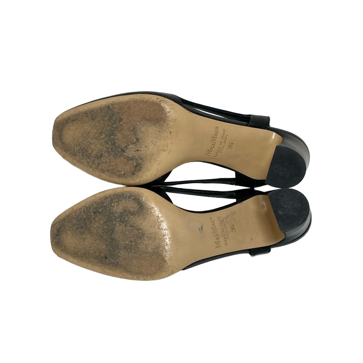 Max Mara(マックスマーラ) サンダル 36 レディース - 黒 レザー
