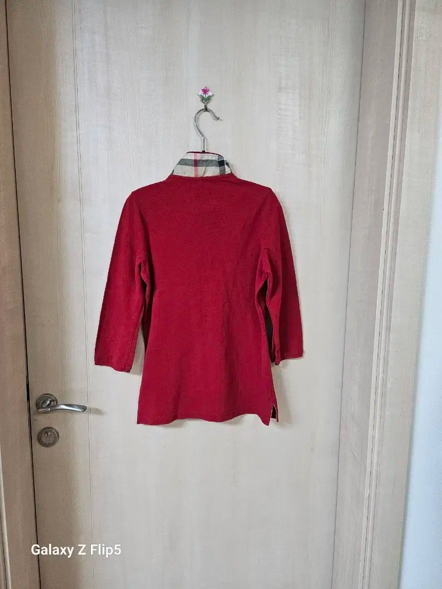  バーバリー レッド チェック カラ Tシャツ 半袖(Tシャツ) Tシャツ カットソー