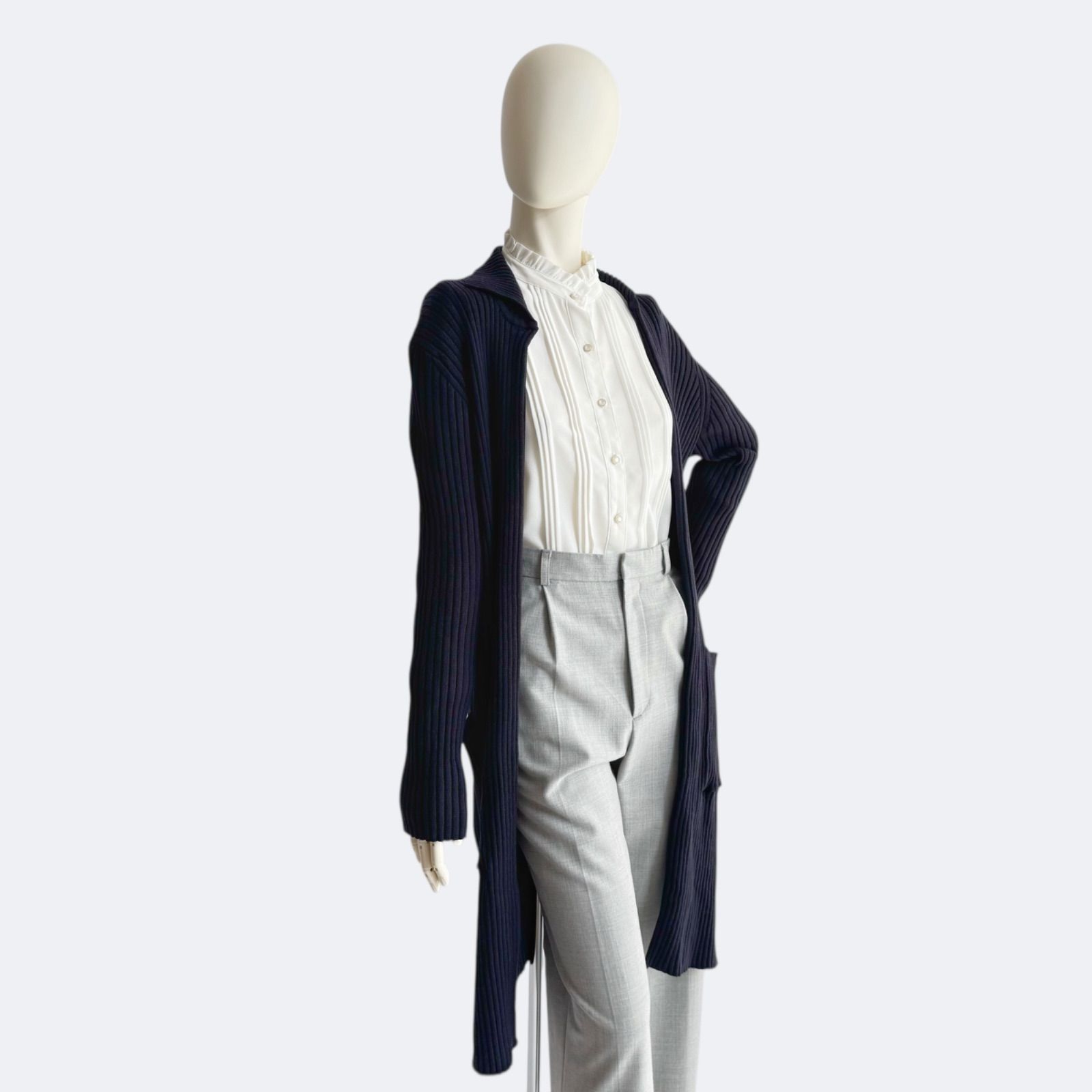 theory luxe セオリーリュクス ロングカーディガン ネイビー - メルカリ