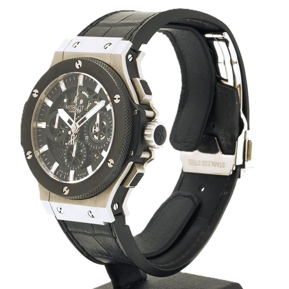 Hublot ビッグバン風　ステンレススチール ブラック ラバー Hublot ビッグバン風ステンレススチール ブラック ラバー