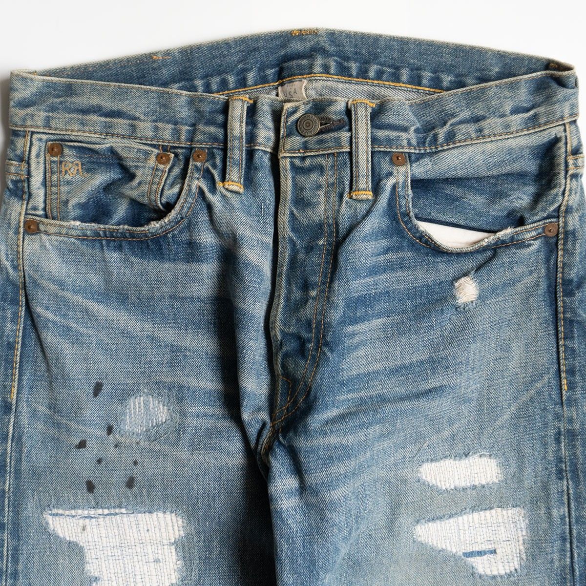 名作 RRL OAK HILLS STRAIGHT-LEG JEANS アメリカ製 30×30 ストレートレグ デニムパンツ ダブルアールエル 25090603