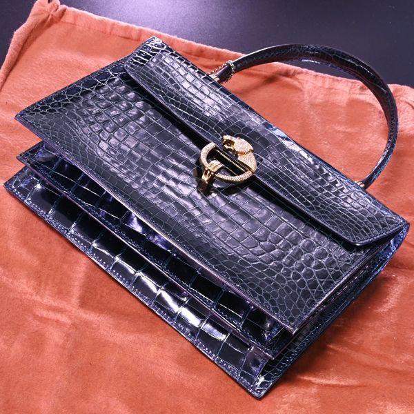 極美品】KWANPEN クワンペンクロコダイルレザー ショルダーバッグ