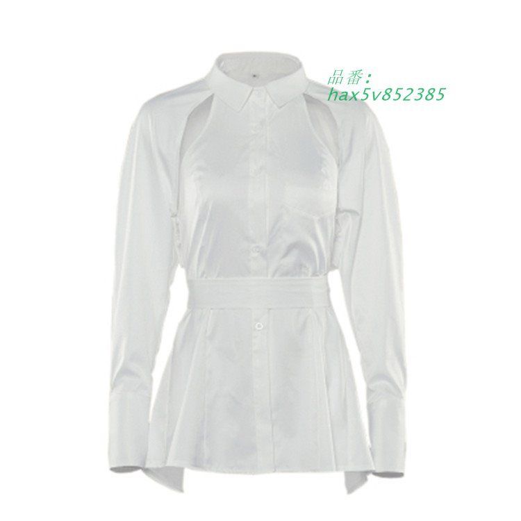 スリット長袖シャツ韓国ファッ hax5v852385