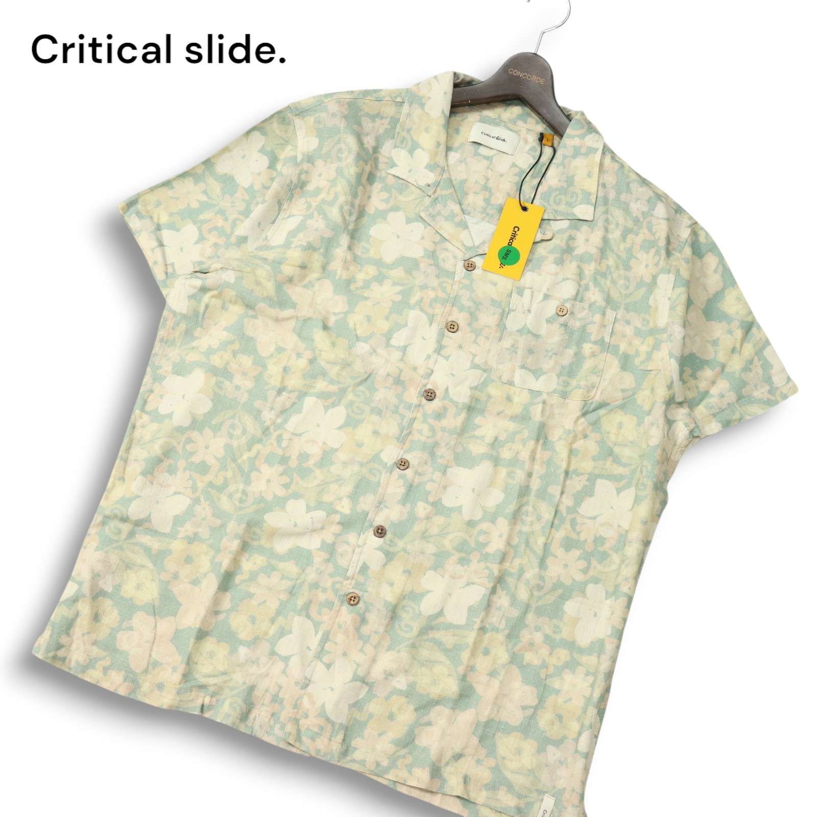 【新品 24SS】 TCSS Critical Slide クリティカルスライド フローラル総柄 半袖 アストロ リゾート シャツ Sz.L メンズ