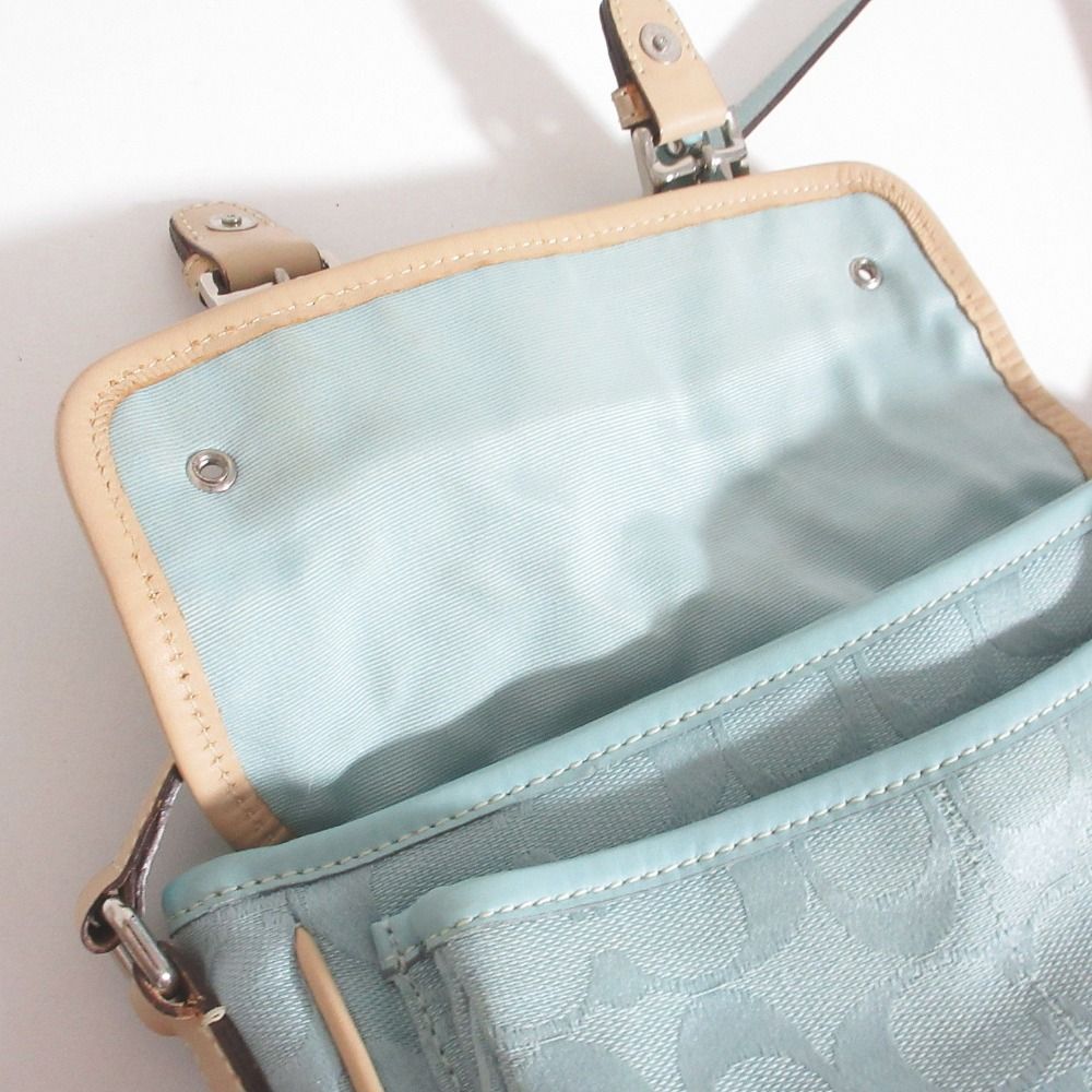 COACH コーチ シグネチャー キャンバス ショルダーバッグ 6844 ライト