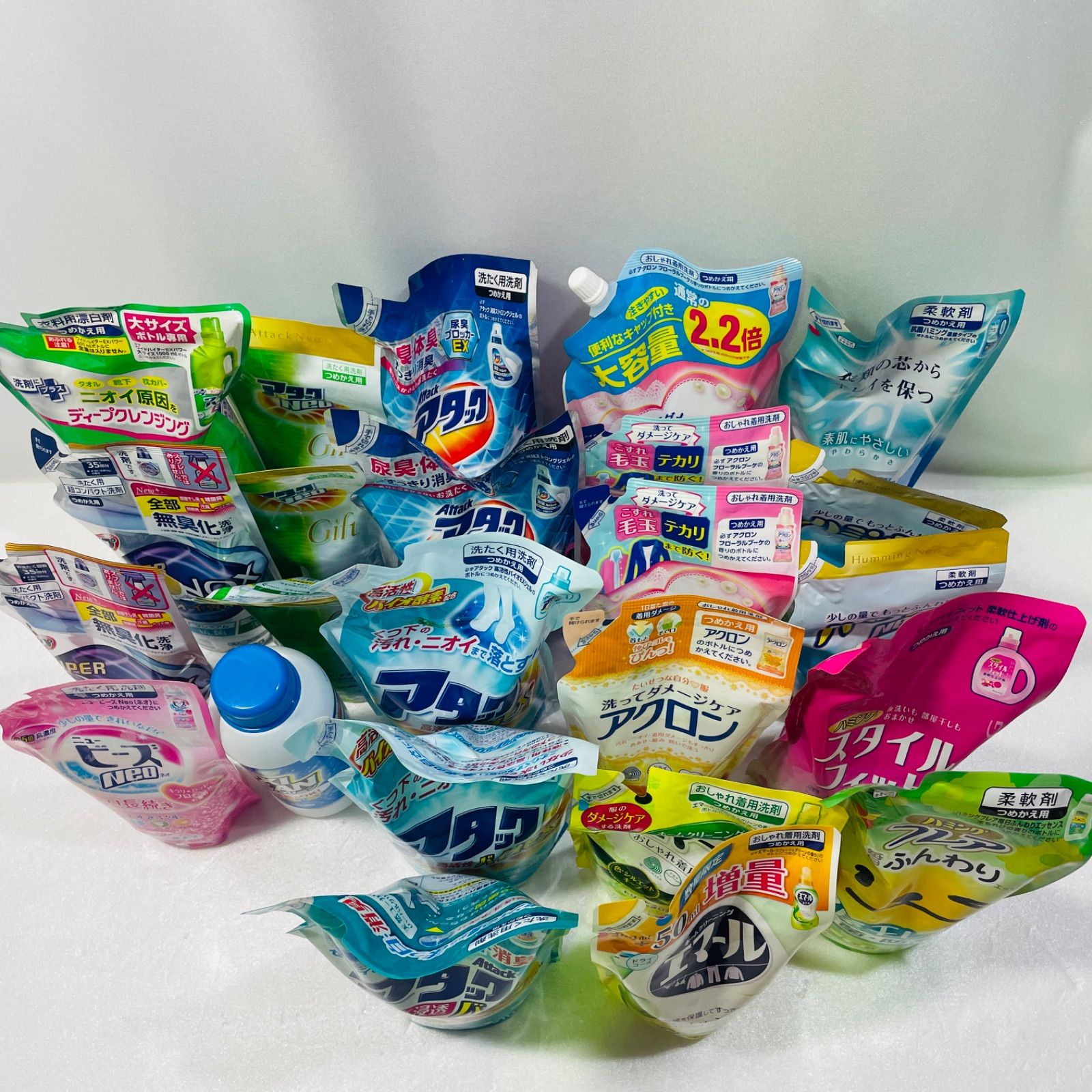 洗濯用洗剤、柔軟剤24個まとめ売り - メルカリ