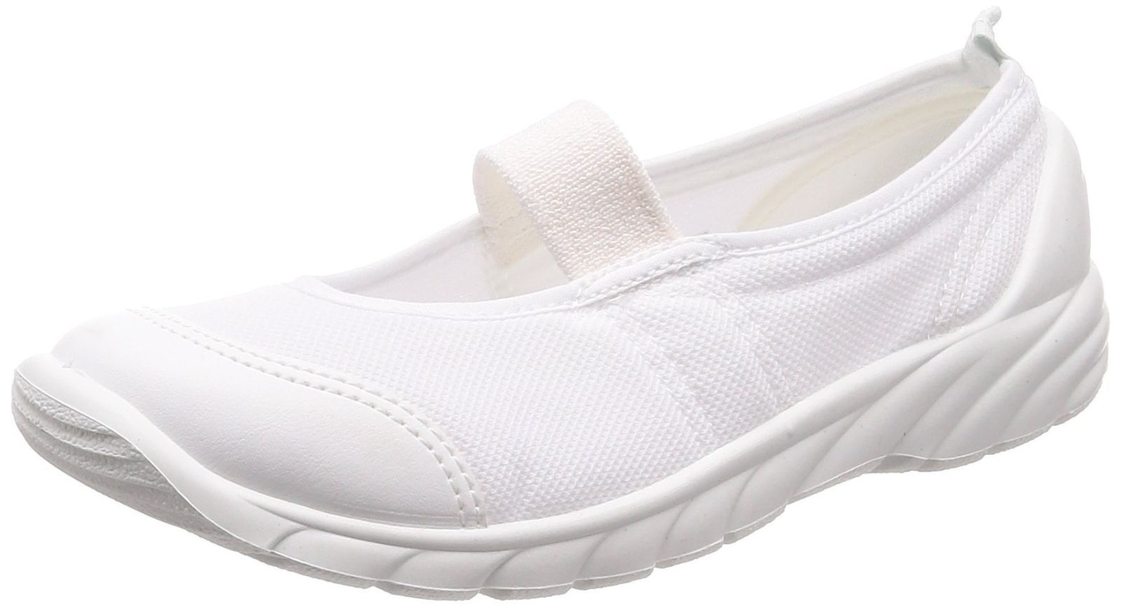 【人気商品】[シュンソク] 上履き バレー キッズ 男の子 女の子 日本製 14~26cm 0.5cm有 1.5E SSK 1010 ホワイト 19.5 cm