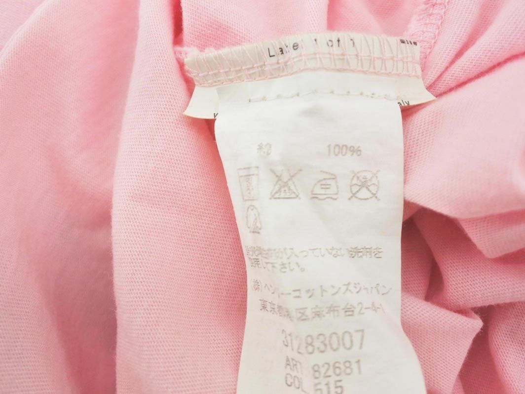 Henry Cotton's ヘンリーコットンズ プリント Tシャツ sizeL/ピンク ■◆ メンズ