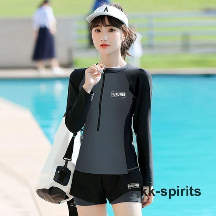 フィットネス水着 レディース メンズ 長袖ラッシュガード