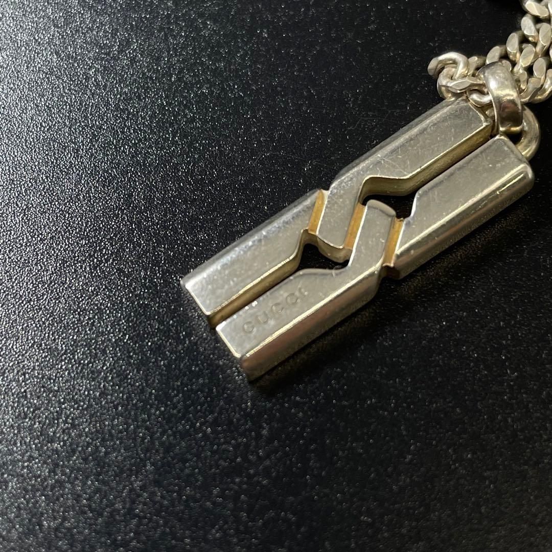 GUCCI グッチ ノット インフィニティ ネックレス プレート ロゴ