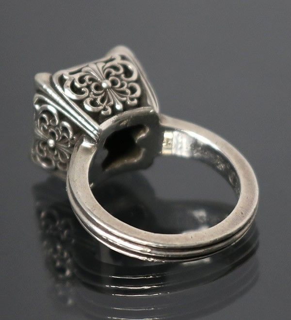 【熱い販売】 CHROME HEARTS 銀座店 クロムハーツ CHプラス バタフライ カクテル リング 指輪 メンズ シルバー SV925 約12.5号 100618