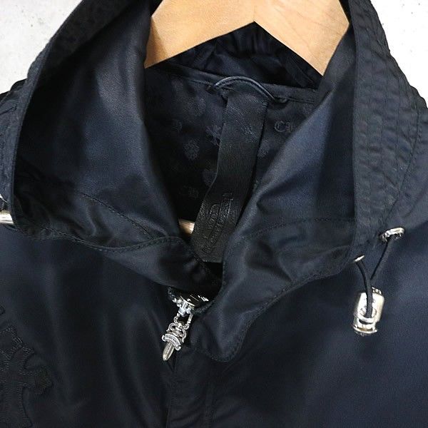 クロムハーツ ブラック スプリングコート　クロスパッチ クロムハーツ ブラック スプリングコート クロスパッチ クロムハーツ