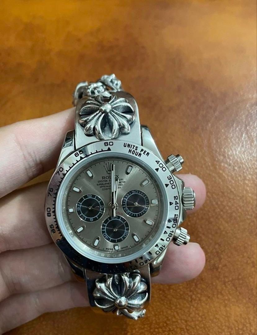 メンズ ⭐️JEN Watch 全花コマウォッチクラッシュベルト 17cm 刻印有