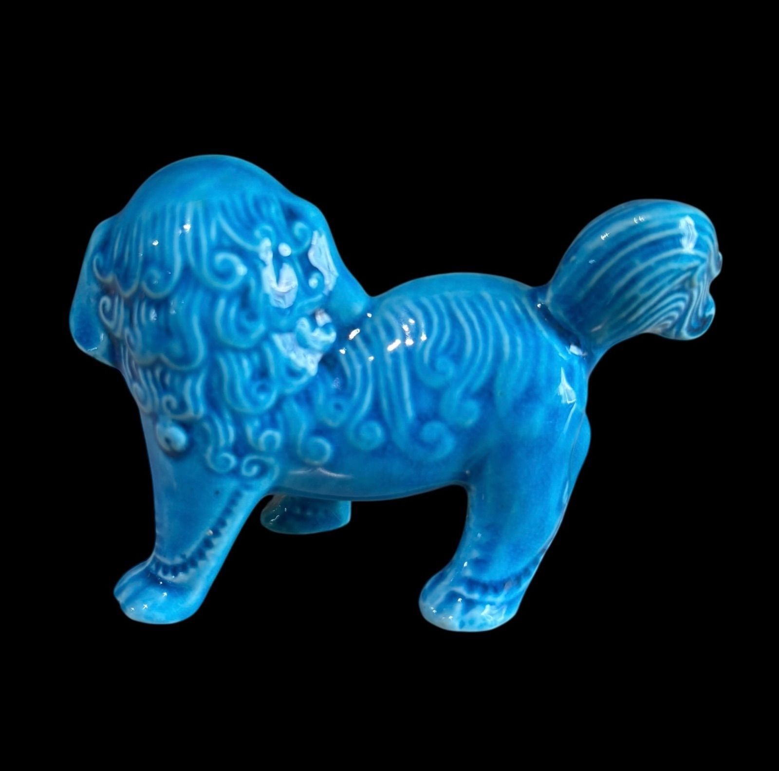 宋汝窯青釉鉄胎獅子油灯 装飾品 現代工芸品 美術品