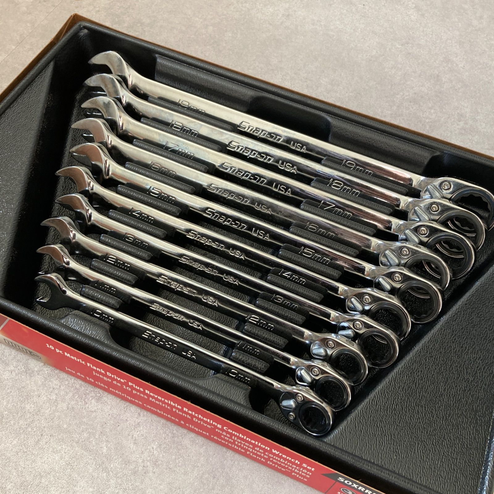 Snap-on スナップオン FLANK DRIVE® PLUS ラチェッティングコンビネーションレンチセット SOXRRM710A