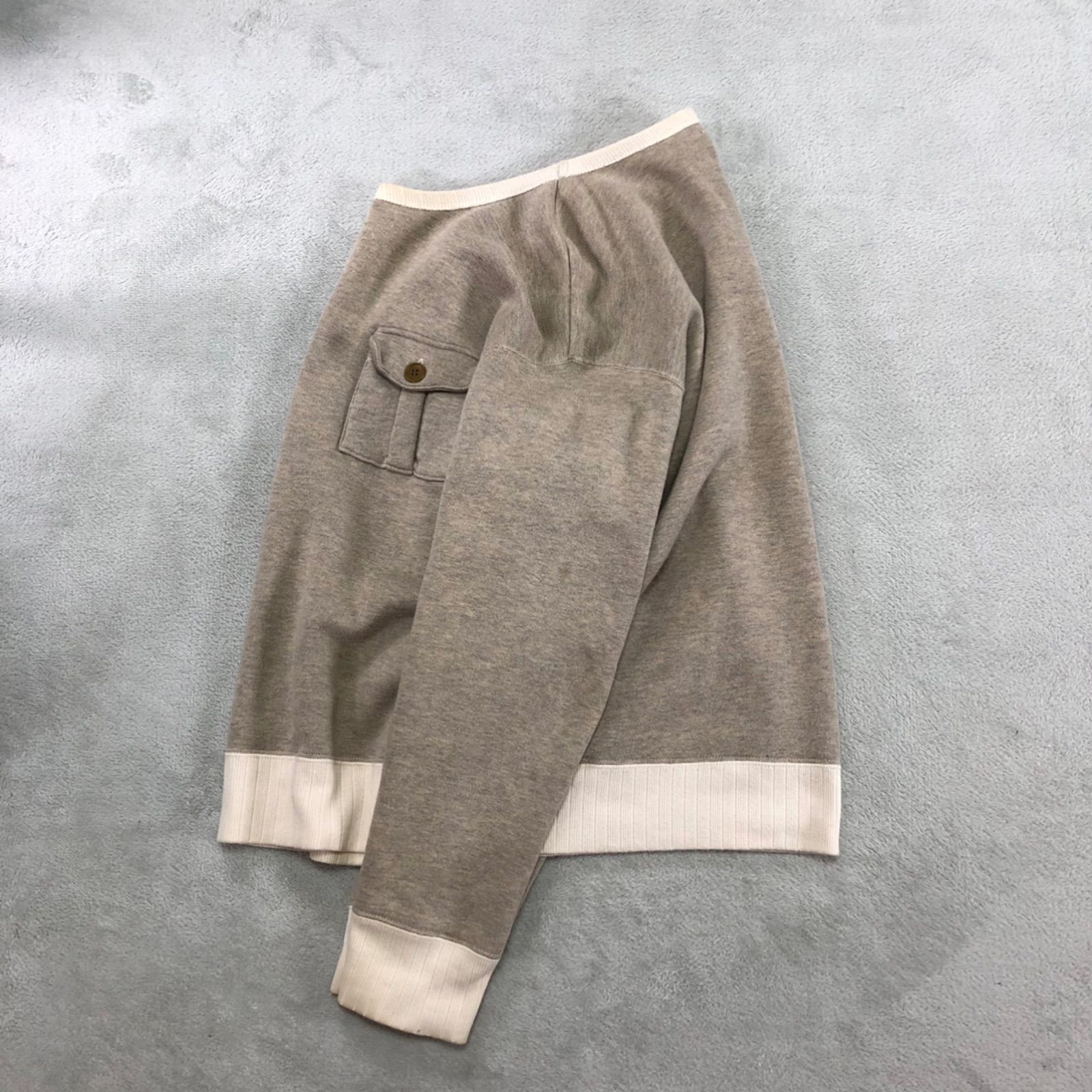 The REAL McCOY'S MILITARY POCKET SWEATSHIRT ミリタリースウェット ポケット付 トレーナー ロングスリーブ グレー リアルマッコイズ