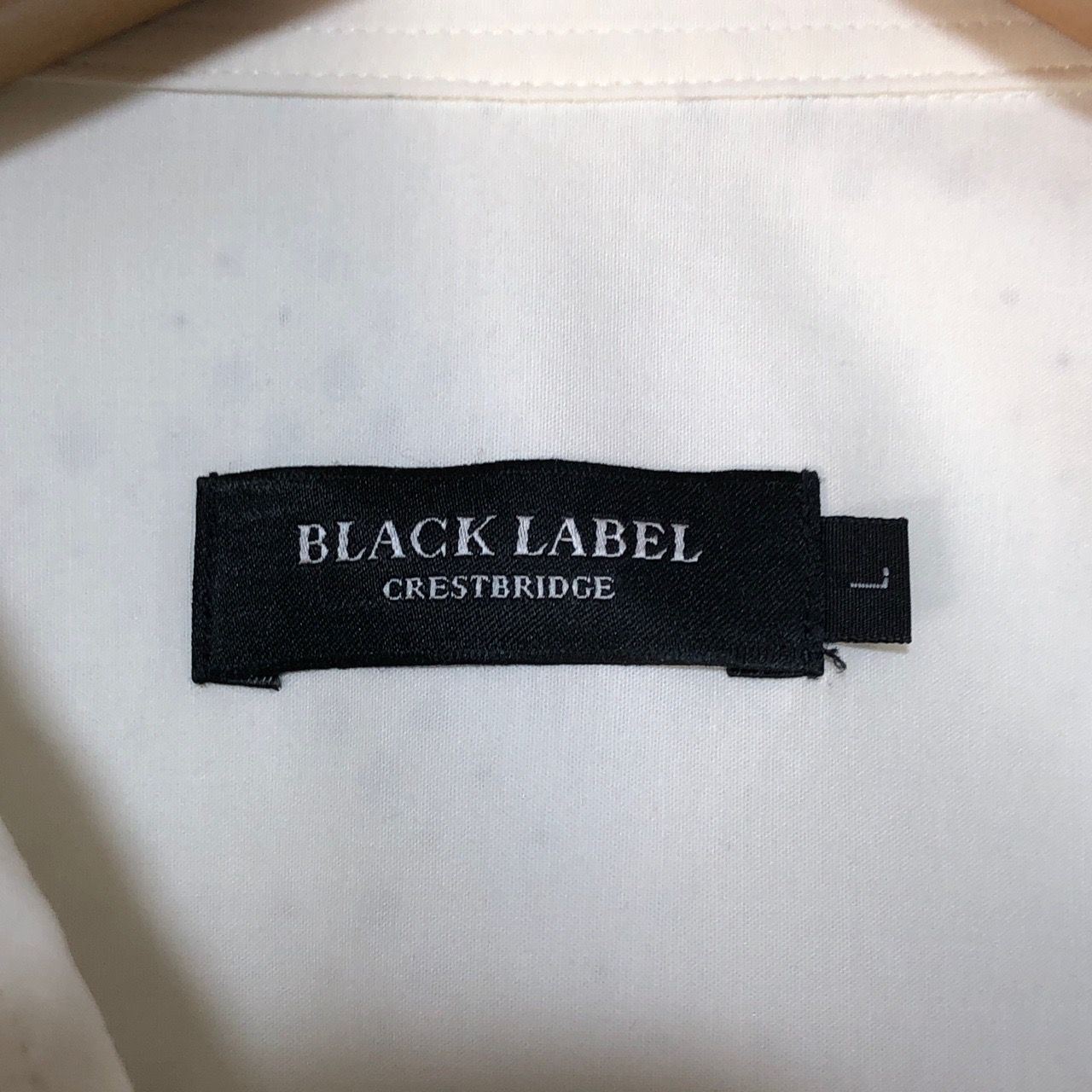 ブラックレーベルクレストブリッジ ホワイト ドット 長袖シャツ BLACK