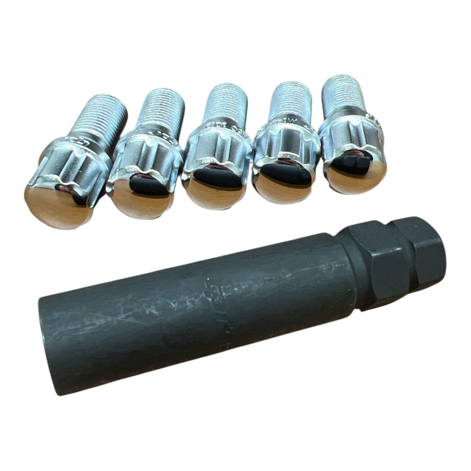 RIVAI 6スプラインボルト M14x1.5 27mm クローム 20本 ソケットセット 簡易ロックボルト 輸入車 国産車