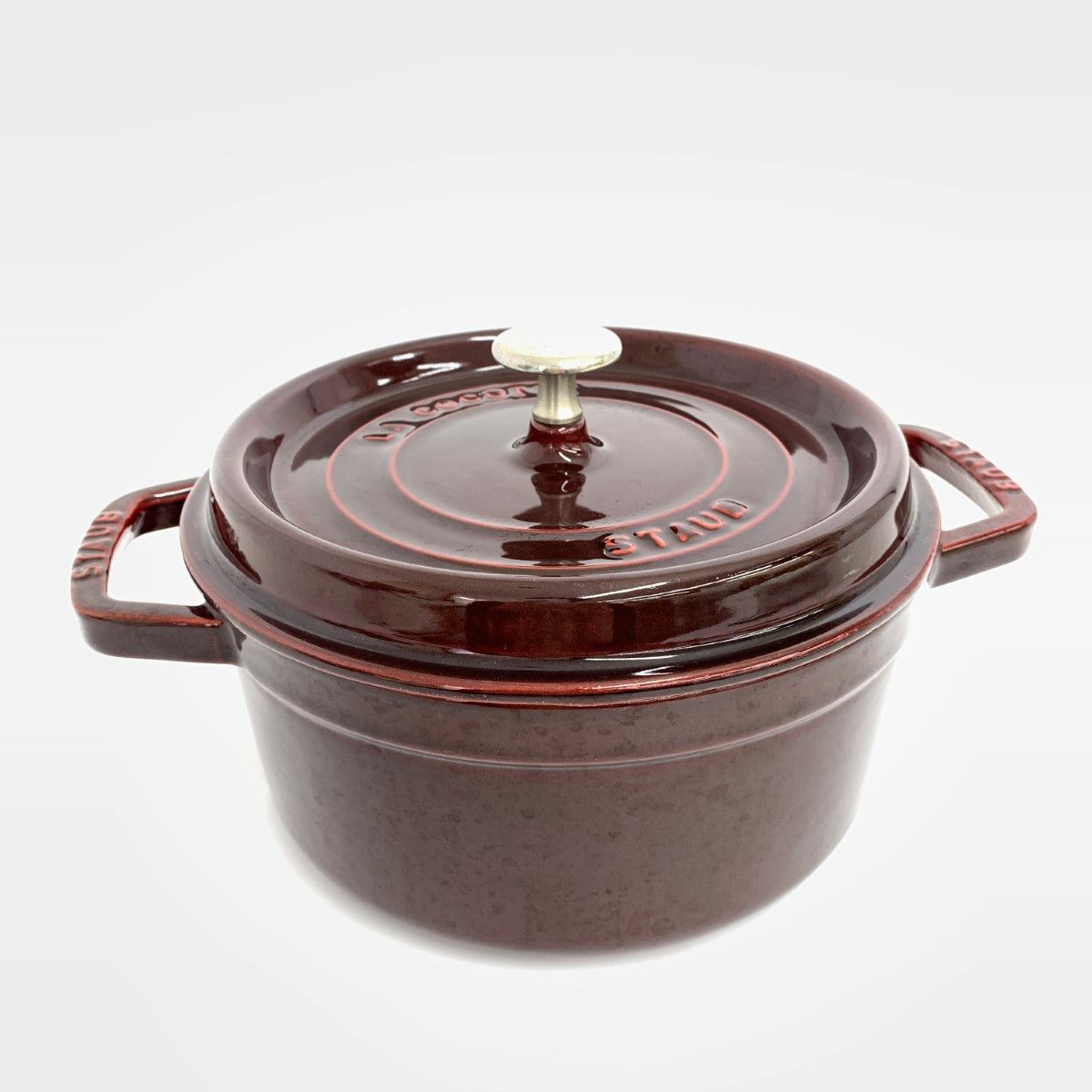 staub ストウブ ココットラウンド 両手鍋 22㎝ ブラウン 240001108847 