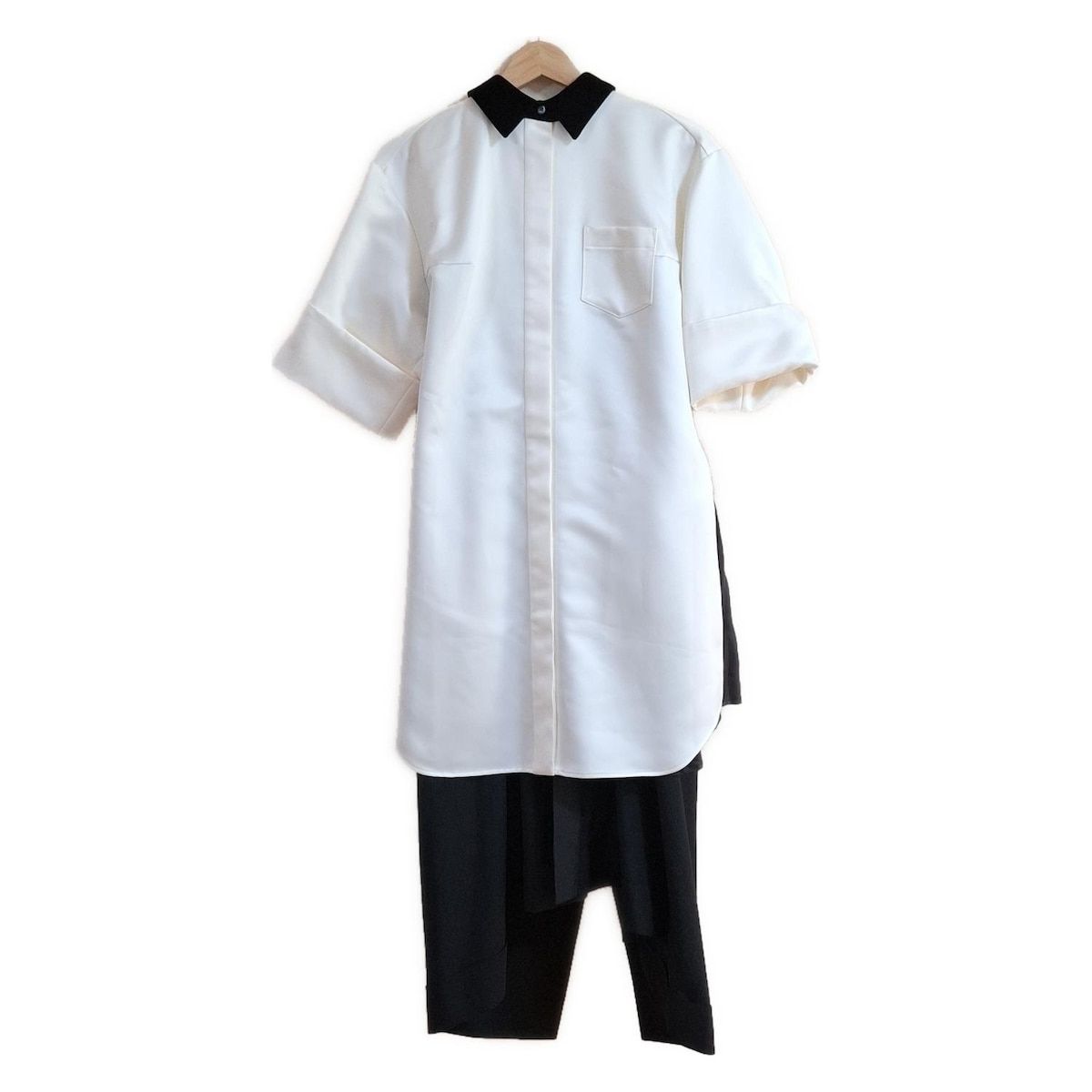 Sacai(サカイ) ワンピース サイズ1 S レディース美品 - 22-06172 白×黒  