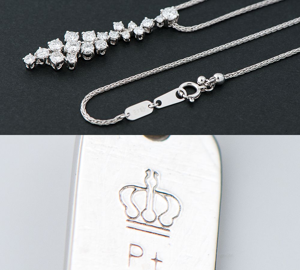 ロイヤルアッシャー ダイヤモンド 計1.80 ペンダント・ネックレス  