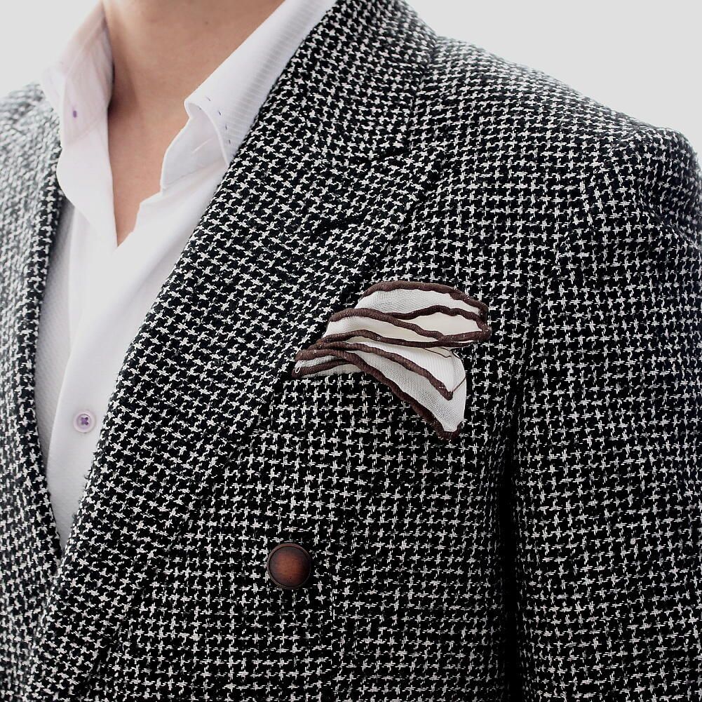 21AW トゥモローランド ジャケット ツイード 千鳥格子柄 ダブル S セール】 千鳥ツイードジャケット≪セットアップ対応