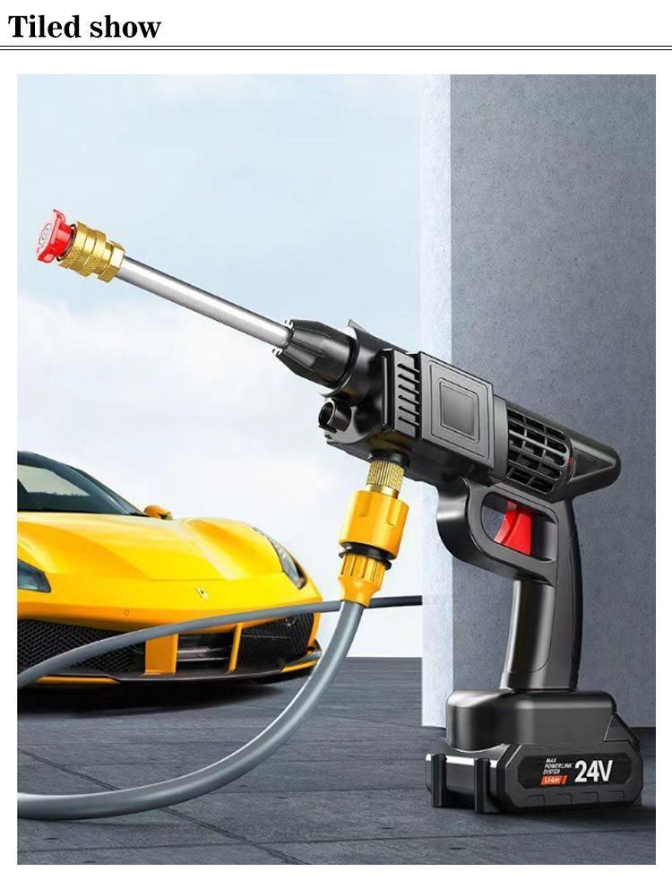 高圧洗浄機 コードレス 充電式 バケツ 付き 12点セット 大容量