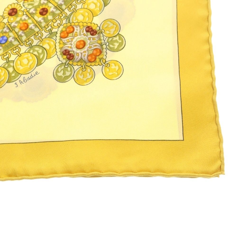 HERMES (エルメス) カレ90 KOSMIMA コスミマ 宇宙 イエロー シルク