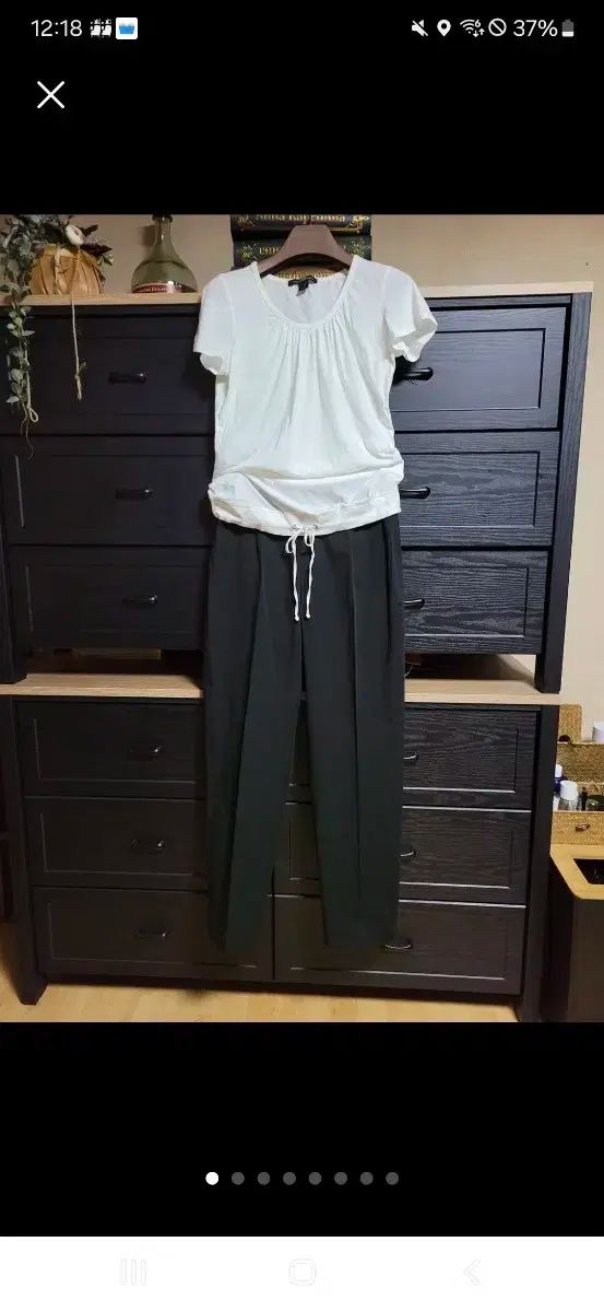 MAX MARA マックスマーラ ウィーガンド コットンパンツ ＆ 白 コットンTシャツ
