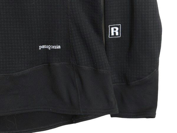 【お得なクーポン配布中!】 08年製 パタゴニア R1 フラッシュ プルオーバー レディース M 古着 Patagonia アウトドア フリース ジャケット ハーフジップ 黒 ジャンパー