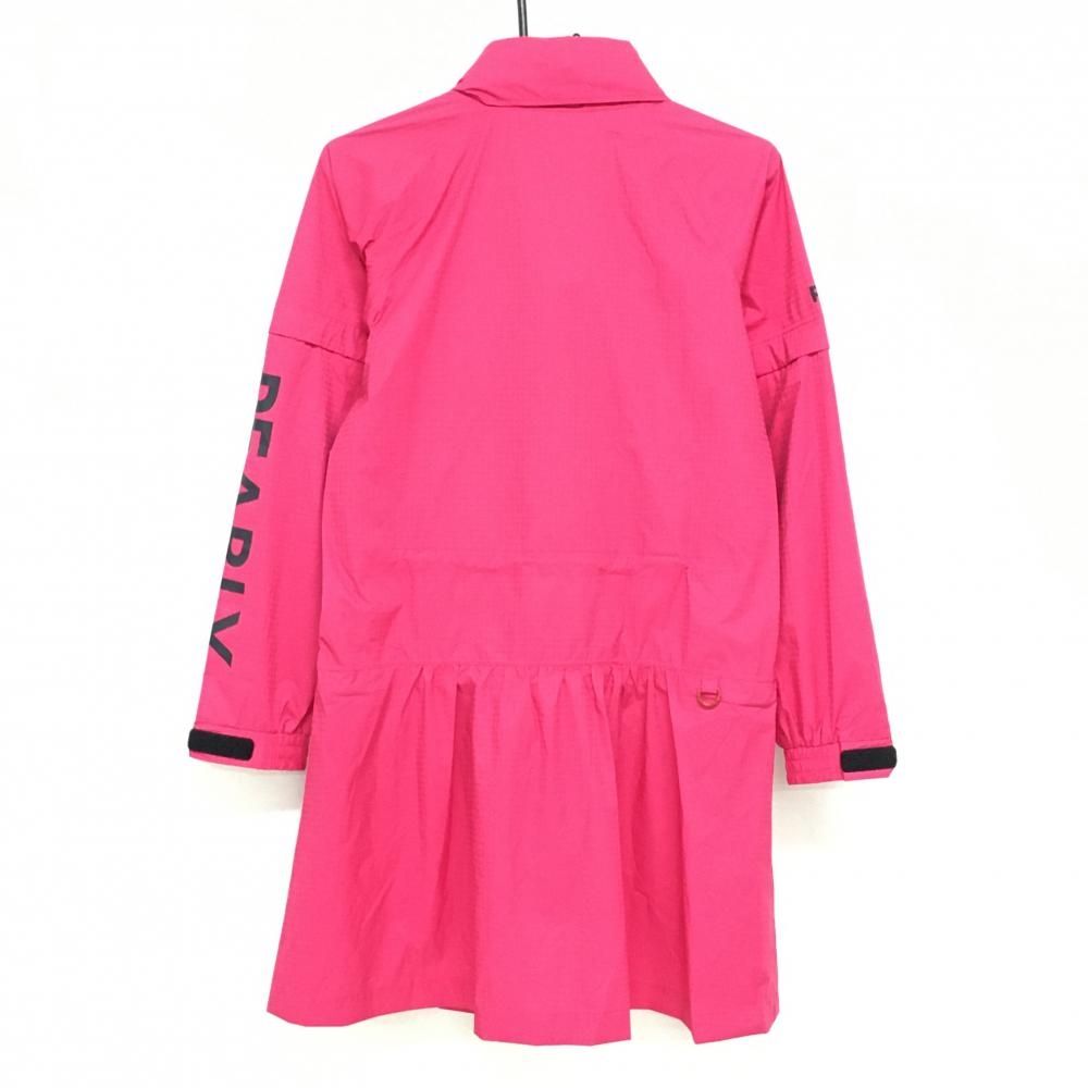PEARLY GATES パーリーゲイツ　レインコート　ワンピース　ピンク1 サイズ：1・新品】パーリーゲイツ 透湿防水 千鳥ドビー柄 レイン