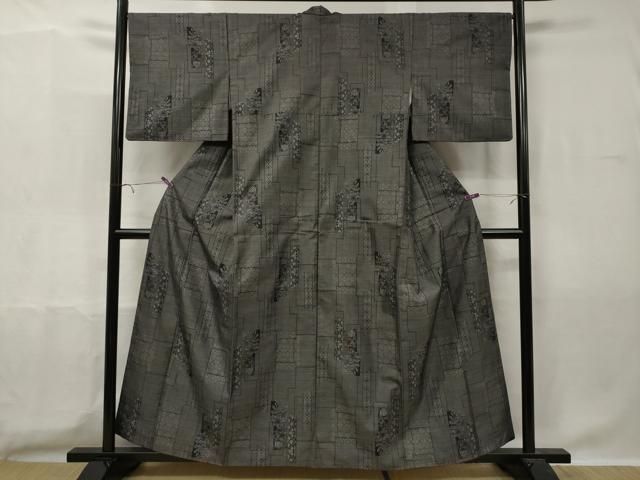 平和屋着物○本場大島紬 9マルキ 泥染め 吉祥文 正絹 逸品 CAAQ9155vf