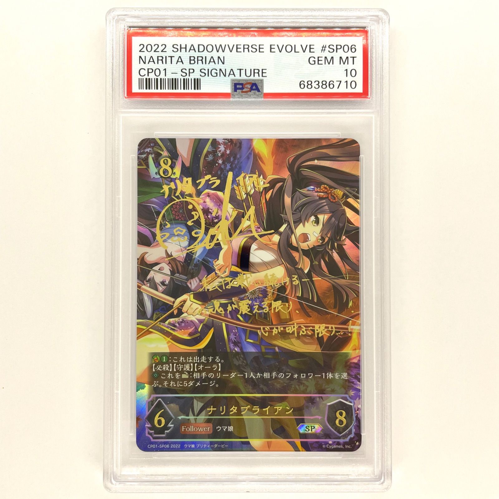 ストレッチドビー PSA10 ナリタブライアン SP サイン ウマ娘 シャドウ